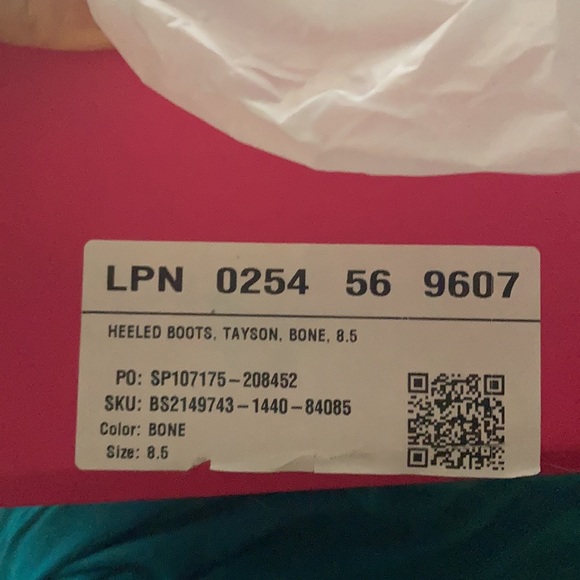 Tayson High Block Heel Boot, color: bone, size: 8.5, Lightly used - Picture 11 of 11